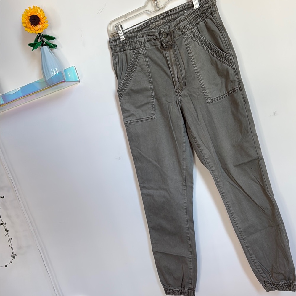 Khaki green American Eagle stretch “Next Level High-Waisted Jegging Jogger”